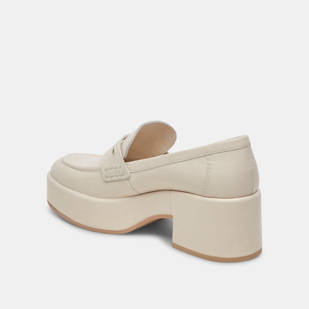 Dolce Vita Cream Platform Loafer Mules - Picture 4 of 8